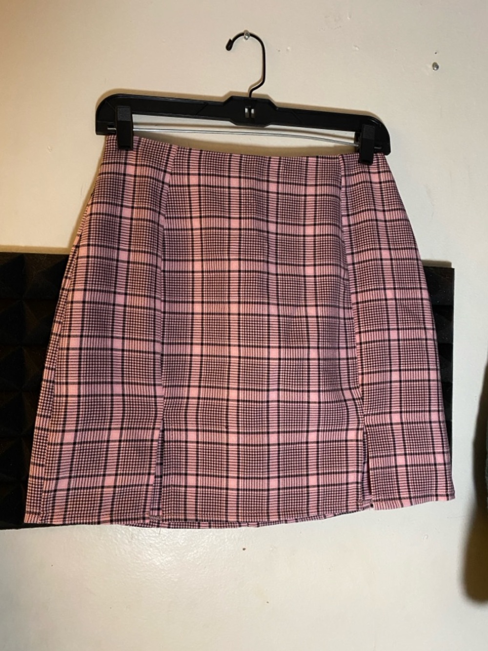 Nasty Gal Pink Plaid Mini Skirt